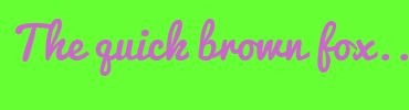 Image with Font Color CC66CC and Background Color 66FF33